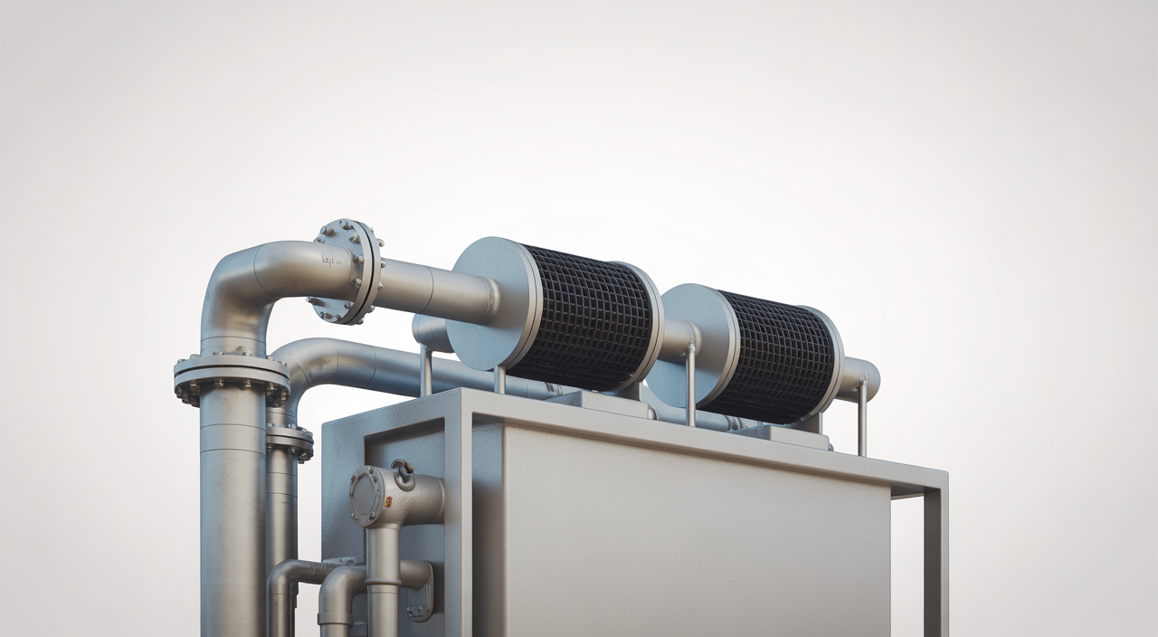 Vapour recovery unit installed at an industrial fuel storage terminal