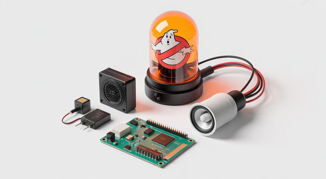 authentic ghostbusters ecto-1 siren module mounted for cosplay and fan displays in India